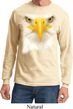 Mens Shirt Big Bald Eagle Face Long Sleeve Tee T-Shirt