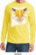 Mens Shirt Big Bald Eagle Face Long Sleeve Tee T-Shirt