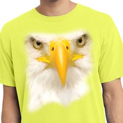 Mens Shirt Big Bald Eagle Face Pigment Dyed Tee T-Shirt Mens Shirt Big Bald Eagle Face Pigment Dyed Tee T-Shirt