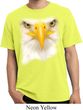 Mens Shirt Big Bald Eagle Face Pigment Dyed Tee T-Shirt