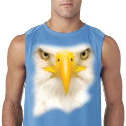 Mens Shirt Big Bald Eagle Face Sleeveless Tee T-Shirt Mens Shirt Big Bald Eagle Face Sleeveless Tee T-Shirt