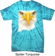 Mens Shirt Big Bald Eagle Face Spider Tie Dye Tee T-shirt