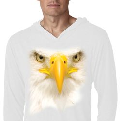 Mens Shirt Big Bald Eagle Face White Lightweight Hoodie Tee T-Shirt Mens Shirt Big Bald Eagle Face White Lightweight Hoodie Tee T-Shirt
