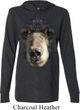 Mens Shirt Big Black Bear Face Lightweight Hoodie Tee