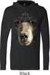 Mens Shirt Big Black Bear Face Lightweight Hoodie Tee