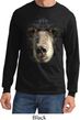 Mens Shirt Big Black Bear Face Long Sleeve Tee T-Shirt