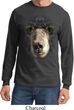Mens Shirt Big Black Bear Face Long Sleeve Tee T-Shirt