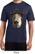 Mens Shirt Big Black Bear Face Moisture Wicking Tee T-Shirt