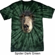 Mens Shirt Big Black Bear Face Spider Tie Dye Tee T-shirt