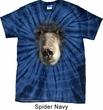 Mens Shirt Big Black Bear Face Spider Tie Dye Tee T-shirt