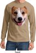 Mens Shirt Big Corgi Face Long Sleeve Tee T-Shirt