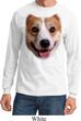 Mens Shirt Big Corgi Face Long Sleeve Tee T-Shirt