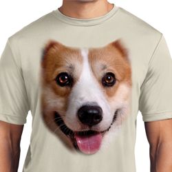 Mens Shirt Big Corgi Face Moisture Wicking Tee T-Shirt Mens Shirt Big Corgi Face Moisture Wicking Tee T-Shirt
