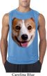 Mens Shirt Big Corgi Face Sleeveless Tee T-Shirt