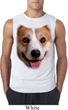 Mens Shirt Big Corgi Face Sleeveless Tee T-Shirt