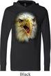 Mens Shirt Big Eagle Face Lightweight Hoodie Tee