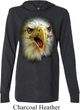 Mens Shirt Big Eagle Face Lightweight Hoodie Tee