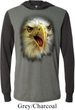 Mens Shirt Big Eagle Face Lightweight Hoodie Tee