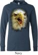 Mens Shirt Big Eagle Face Lightweight Hoodie Tee