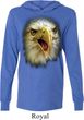 Mens Shirt Big Eagle Face Lightweight Hoodie Tee