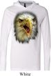 Mens Shirt Big Eagle Face Lightweight Hoodie Tee