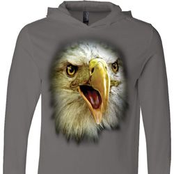 Mens Shirt Big Eagle Face Lightweight Hoodie Tee Mens Shirt Big Eagle Face Lightweight Hoodie Tee