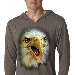 Mens Shirt Big Eagle Face Lightweight Hoodie Tee T-Shirt Mens Shirt Big Eagle Face Lightweight Hoodie Tee T-Shirt
