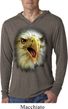 Mens Shirt Big Eagle Face Lightweight Hoodie Tee T-Shirt