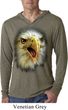 Mens Shirt Big Eagle Face Lightweight Hoodie Tee T-Shirt