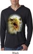 Mens Shirt Big Eagle Face Lightweight Hoodie Tee T-Shirt