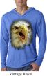 Mens Shirt Big Eagle Face Lightweight Hoodie Tee T-Shirt