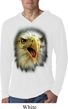 Mens Shirt Big Eagle Face Lightweight Hoodie Tee T-Shirt
