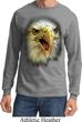 Mens Shirt Big Eagle Face Long Sleeve Tee T-Shirt