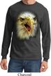 Mens Shirt Big Eagle Face Long Sleeve Tee T-Shirt