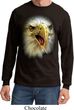 Mens Shirt Big Eagle Face Long Sleeve Tee T-Shirt