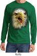 Mens Shirt Big Eagle Face Long Sleeve Tee T-Shirt