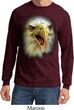 Mens Shirt Big Eagle Face Long Sleeve Tee T-Shirt