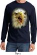 Mens Shirt Big Eagle Face Long Sleeve Tee T-Shirt
