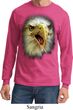 Mens Shirt Big Eagle Face Long Sleeve Tee T-Shirt