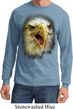 Mens Shirt Big Eagle Face Long Sleeve Tee T-Shirt