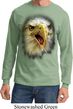Mens Shirt Big Eagle Face Long Sleeve Tee T-Shirt