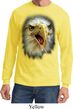 Mens Shirt Big Eagle Face Long Sleeve Tee T-Shirt