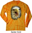 Mens Shirt Big Eagle Face Long Sleeve Tie Dye Tee T-shirt