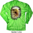 Mens Shirt Big Eagle Face Long Sleeve Tie Dye Tee T-shirt