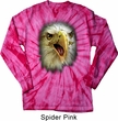 Mens Shirt Big Eagle Face Long Sleeve Tie Dye Tee T-shirt