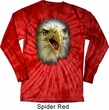 Mens Shirt Big Eagle Face Long Sleeve Tie Dye Tee T-shirt