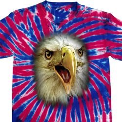 Mens Shirt Big Eagle Face Patriotic Tie Dye Tee T-shirt Mens Shirt Big Eagle Face Patriotic Tie Dye Tee T-shirt