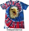 Mens Shirt Big Eagle Face Patriotic Tie Dye Tee T-shirt