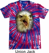Mens Shirt Big Eagle Face Patriotic Tie Dye Tee T-shirt