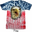 Mens Shirt Big Eagle Face Patriotic Tie Dye Tee T-shirt